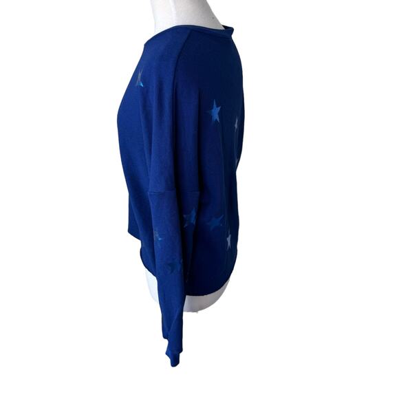 Michael Lauren Star Foil Travis Crop Pullover Color: Deep Blue Size SMALL - Picture 6 of 14